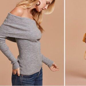Wilfred Aritzia Croquis Off-the-shoulder sweater size XS (yarn made in Italy)